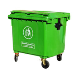 CONTENEDOR BASURA PLASTICO 1100 LTS COLOR VERDE