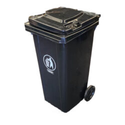 CONTENEDOR BASURA PLASTICO 120 LTS GRIS