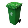 CONTENEDOR BASURA PLASTICO 120 LTS VERDE