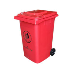 CONTENEDOR BASURA PLASTICO 360 LTS COLOR ROJO